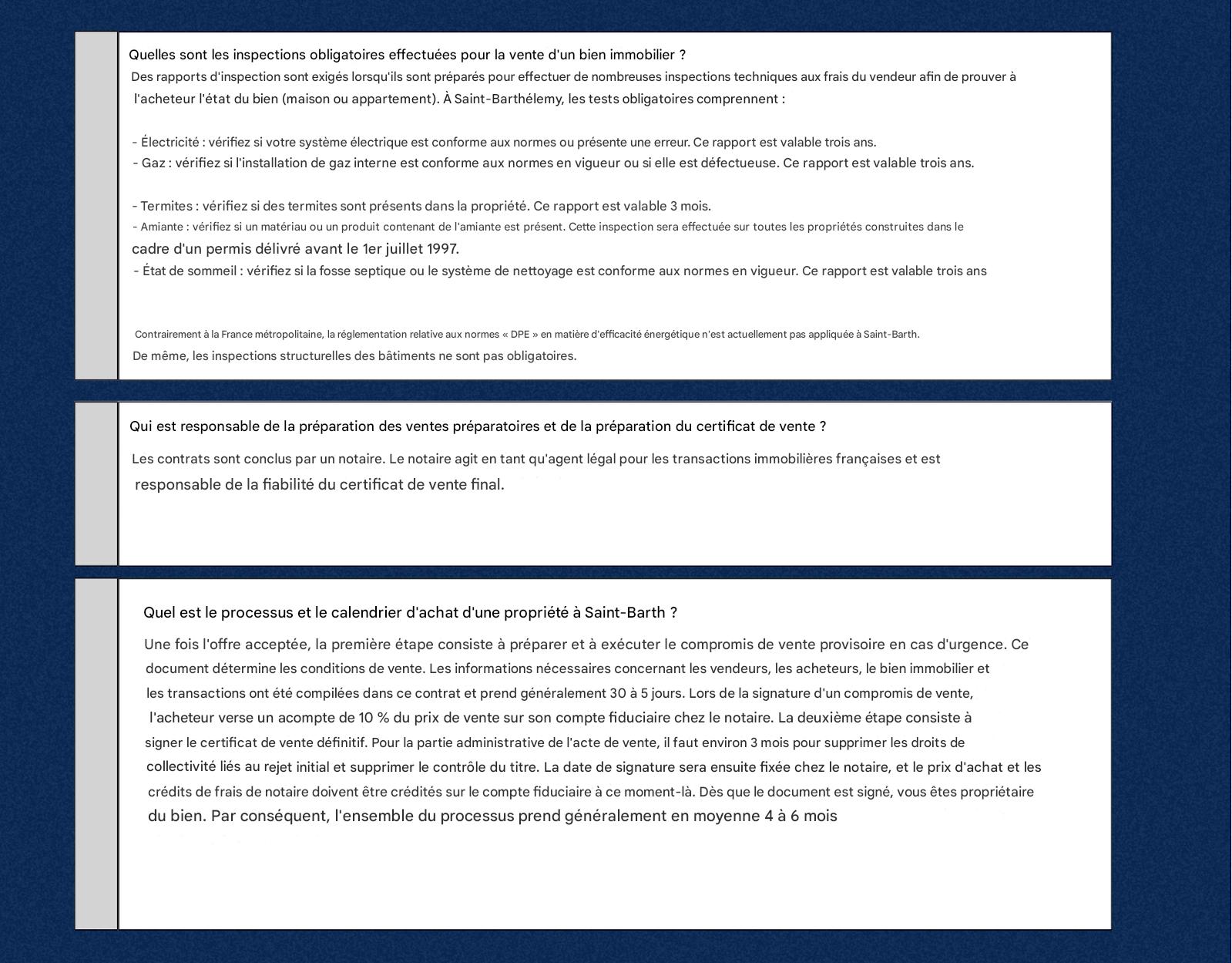 FAQ - Frequently asked questions - Luxury Ones agency St.Barths 